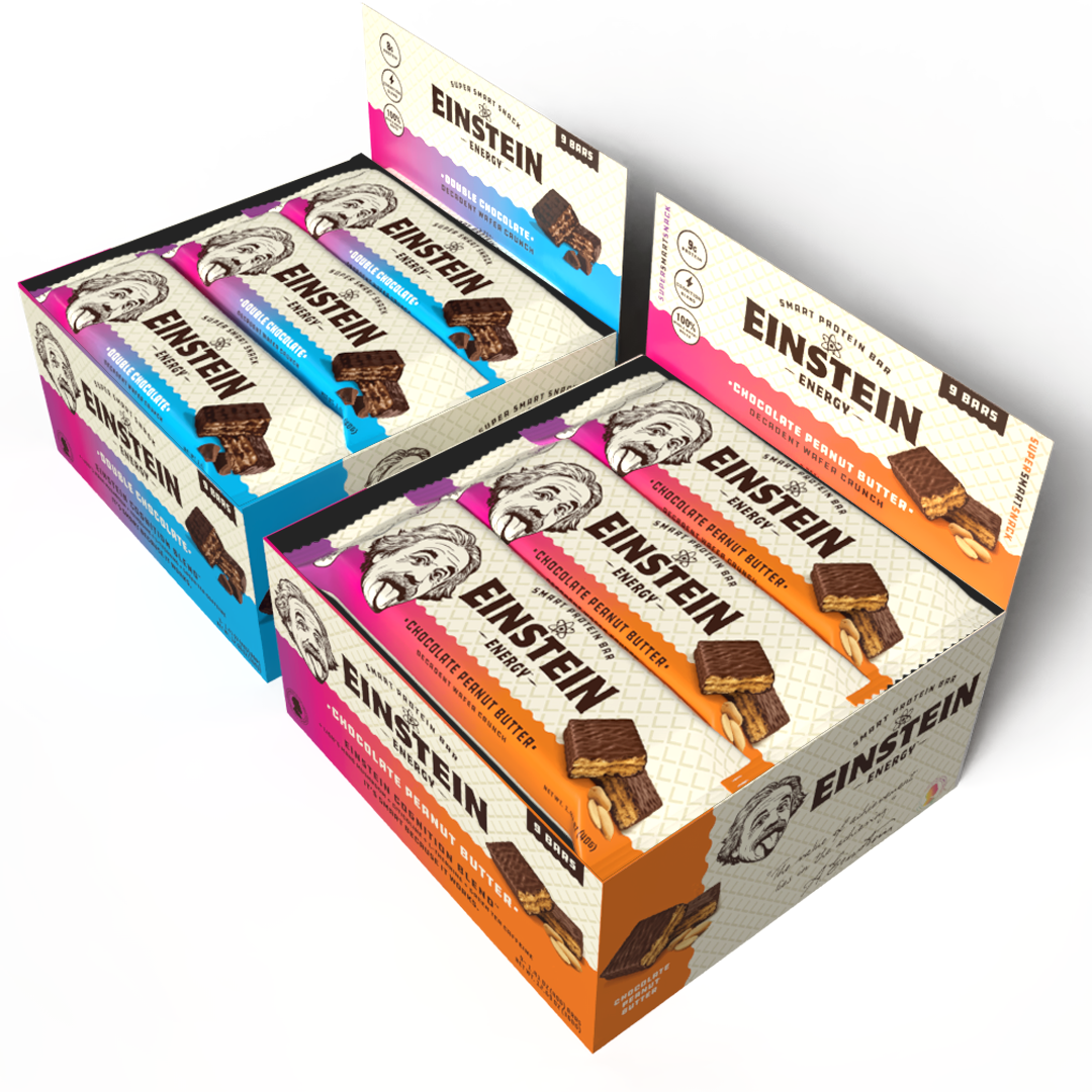 Einstein Super Snack Bar Combo Pack - Chocolate Peanut Butter & Double Chocolate (18 Count)