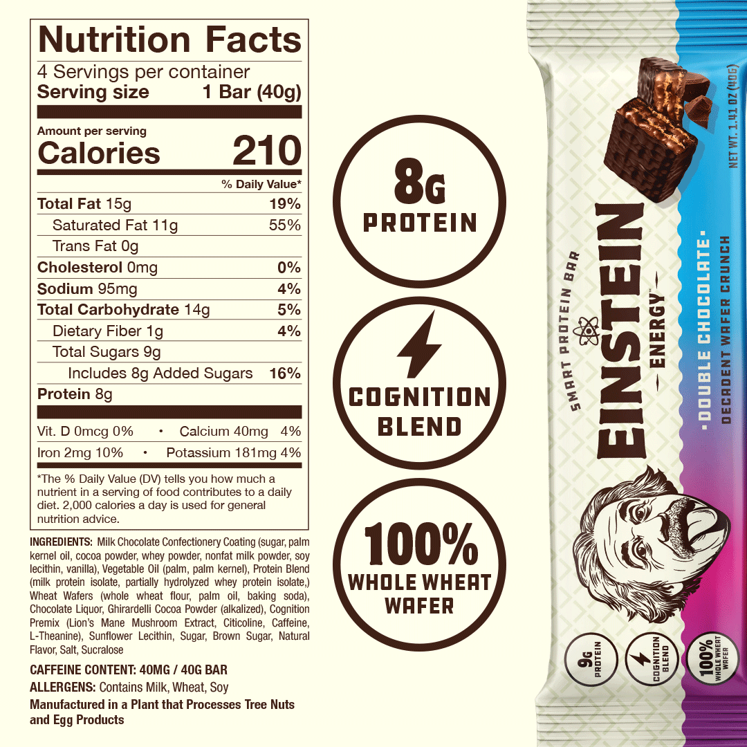 Einstein Energy Super Snack Bar - Double Chocolate (18-Count - $1.94/bar)